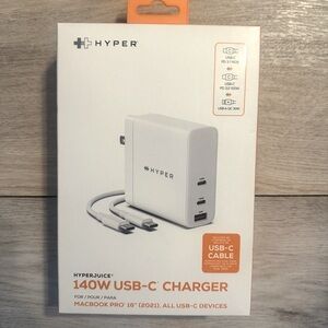 HyperJuice 140W Usb-C Charger 1140WW USB compatible with MacBook